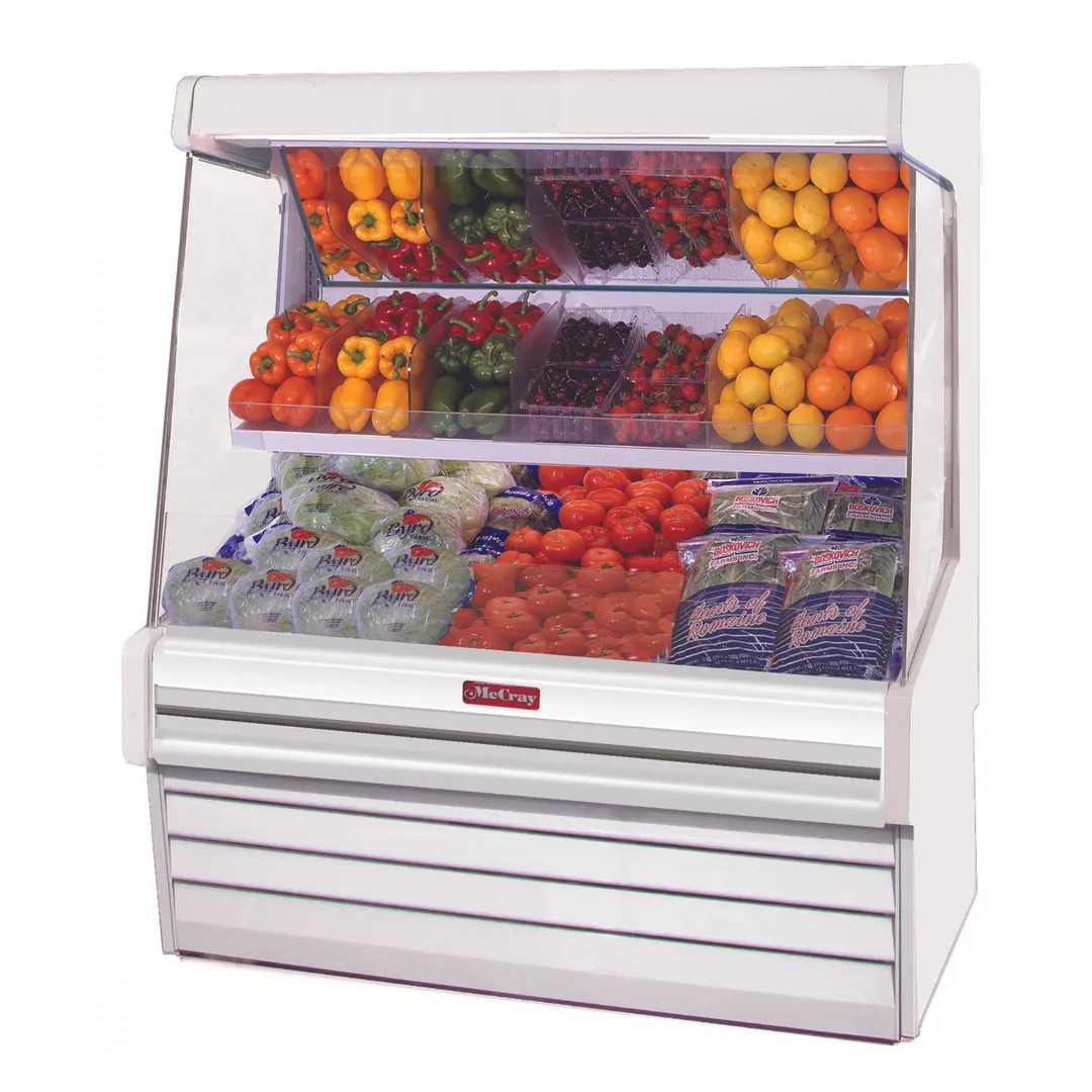 Howard-McCray R-OM30E-5L-LED 63" Vertical Meat Open Air Merhandiser in White, Remote