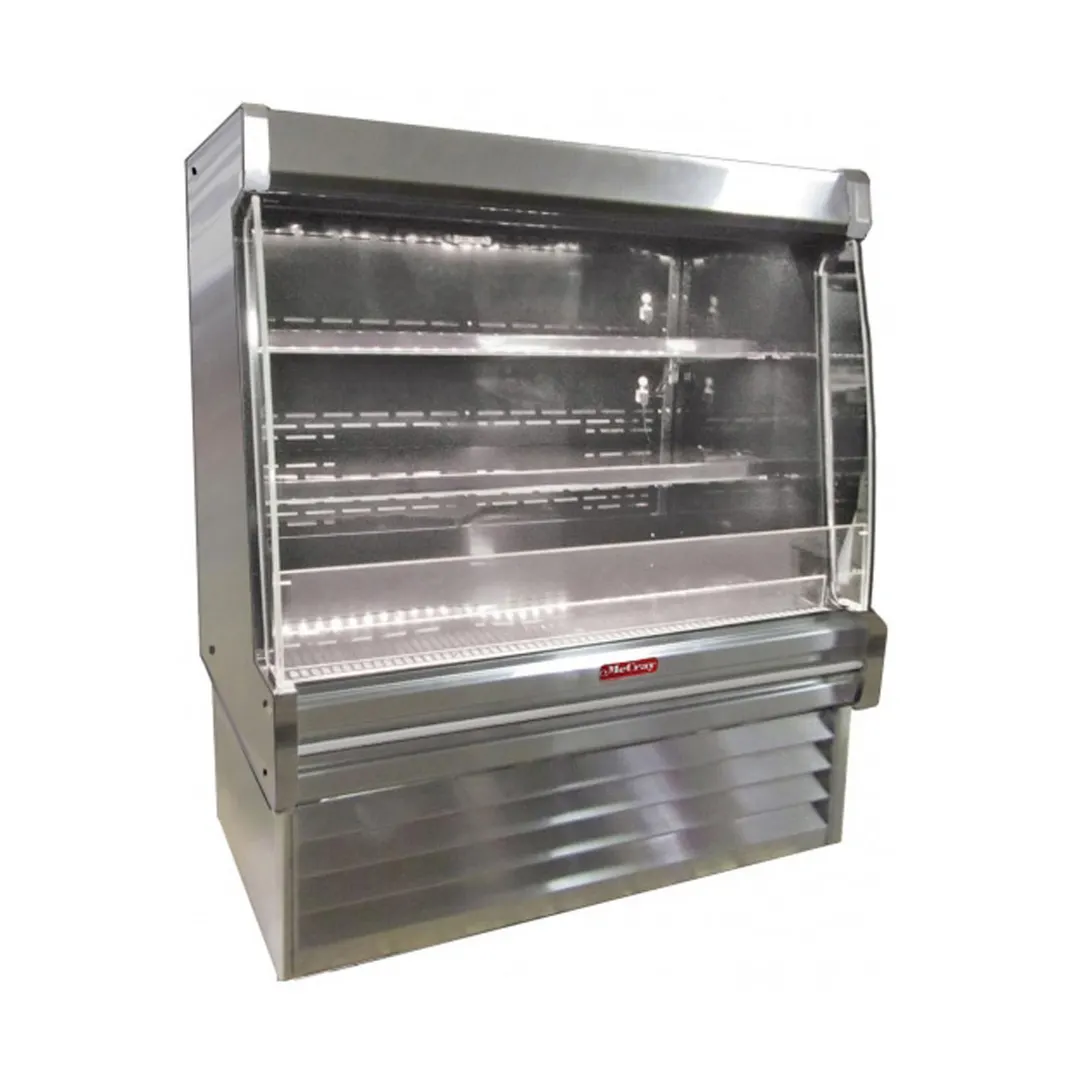 Howard-McCray R-OM35E-4L-S-LED 51" Vertical Packaged Meats Open Merhandiser, Stainless Steel, Remote