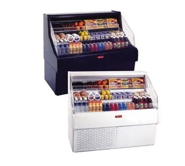 Howard-McCray R-OS30E-4C-B 51'' Horizontal Curved Open Impulse Merchandiser in Black, Remote