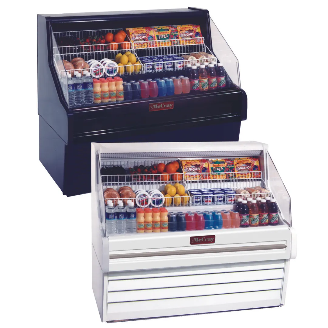 Howard-McCray R-OS30E-6-B-LED 75'' Horizontal Open Impluse Merchandiser in Black, Remote