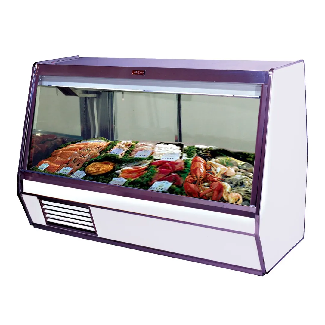 Howard-McCray SC-CFS32E-6-LED 74" Flat Refrigerated Seafood Display Case, White