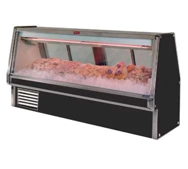 Howard-McCray SC-CFS34E-12-BE-LED 148" Flat Refrigerated Seafood Display Case, Black