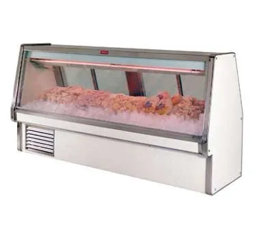 Howard-McCray SC-CFS34E-4-S-LED 53" Flat Refrigerated Seafood Display Case, Stainless