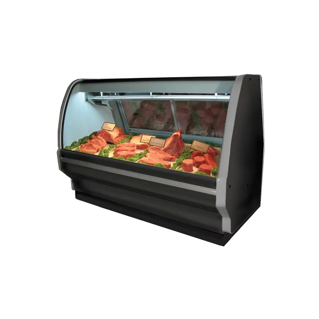 Howard-McCray SC-CMS40E-8C-S-LED 100" Single Duty Curved Refrigerated Meat Display Case