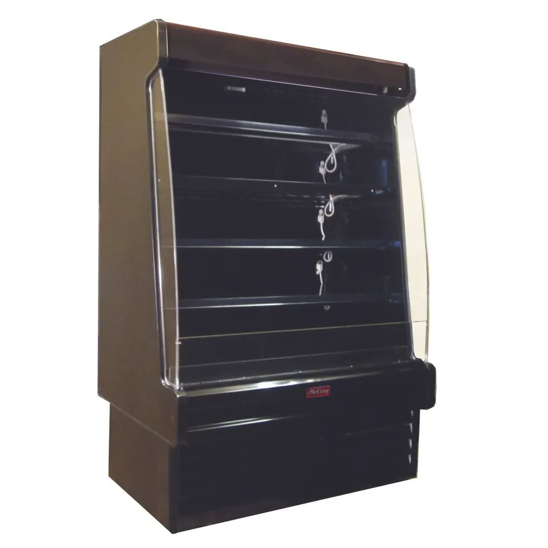 Howard-McCray SC-OD35E-3S-B-LED 39'' Vertical Dairy Open Merchandiser in Black, Self-Contained