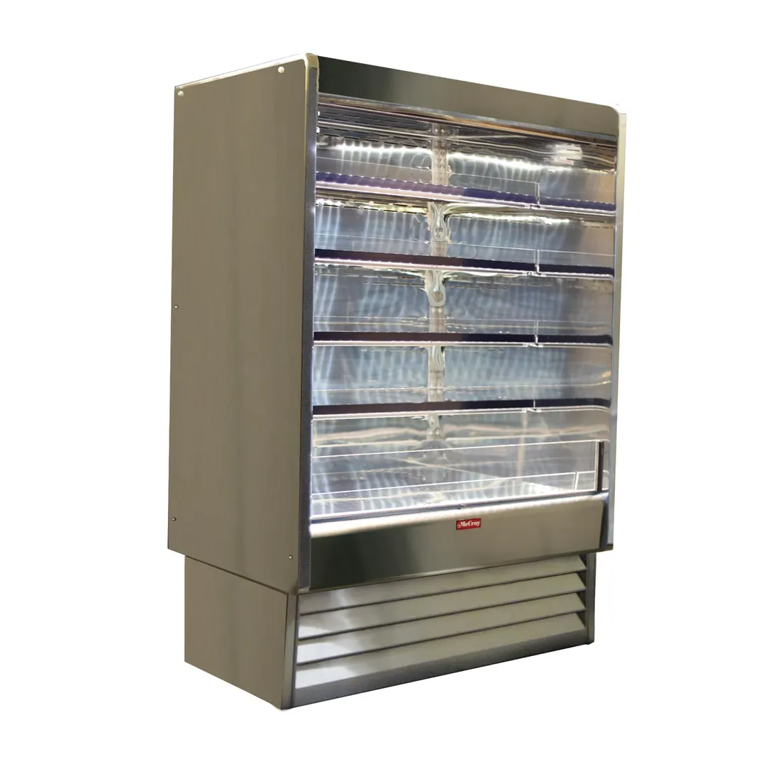 Howard-McCray SC-OD35E-4-S-LED 51" Vertical Dairy Open Merchandiser, Stainless Steel, Self-Contained