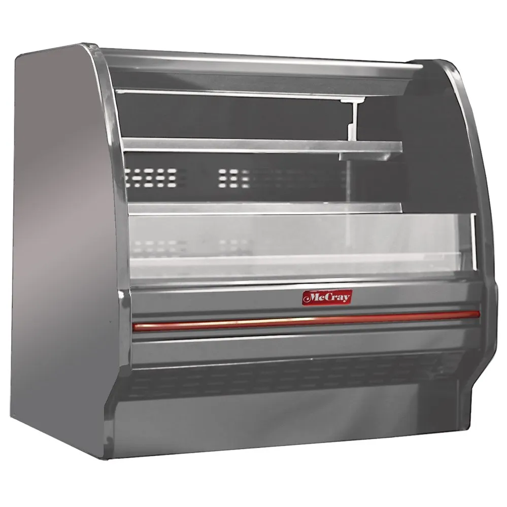 Howard-McCray SC-OD40E-4L-S-LED 51'' Horizontal Dairy Curved End Open Merchandiser, Stainless Steel, Self-Contained