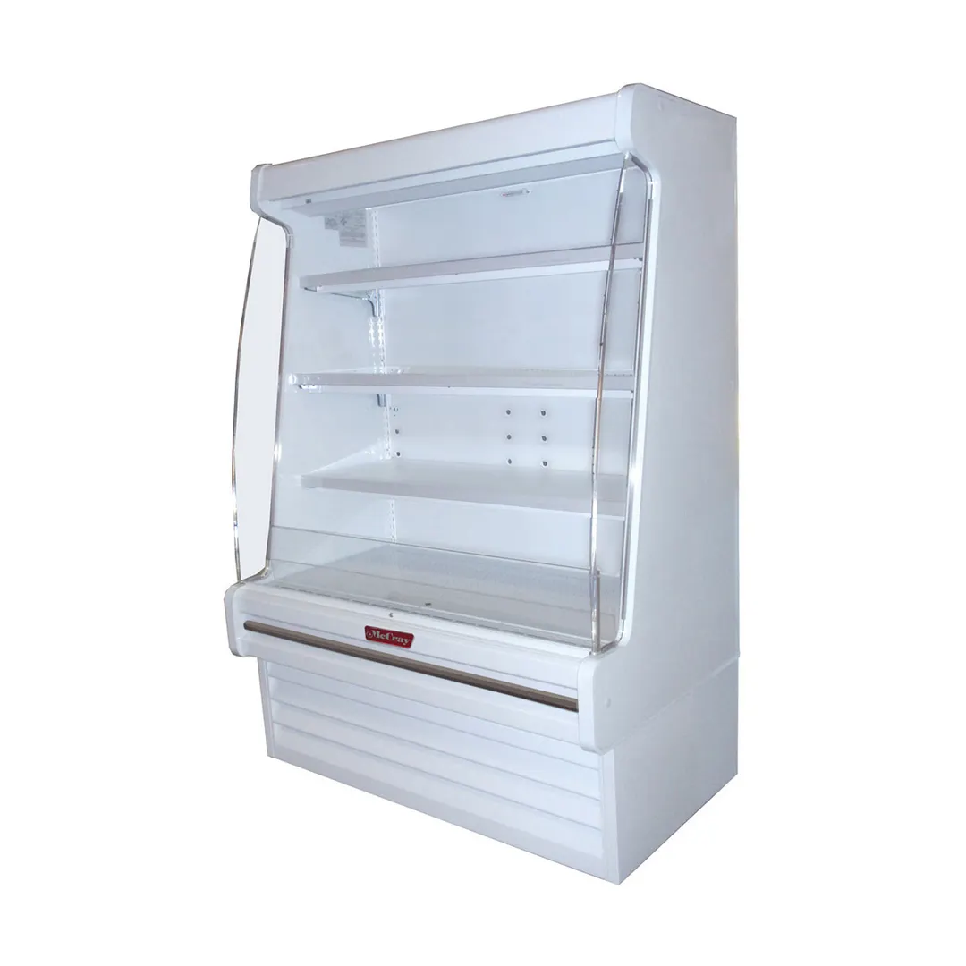 Howard-McCray SC-OM35E-3S-LED 39'' Vertical Packaged Meats Open Merhandiser in White, Self-Contained