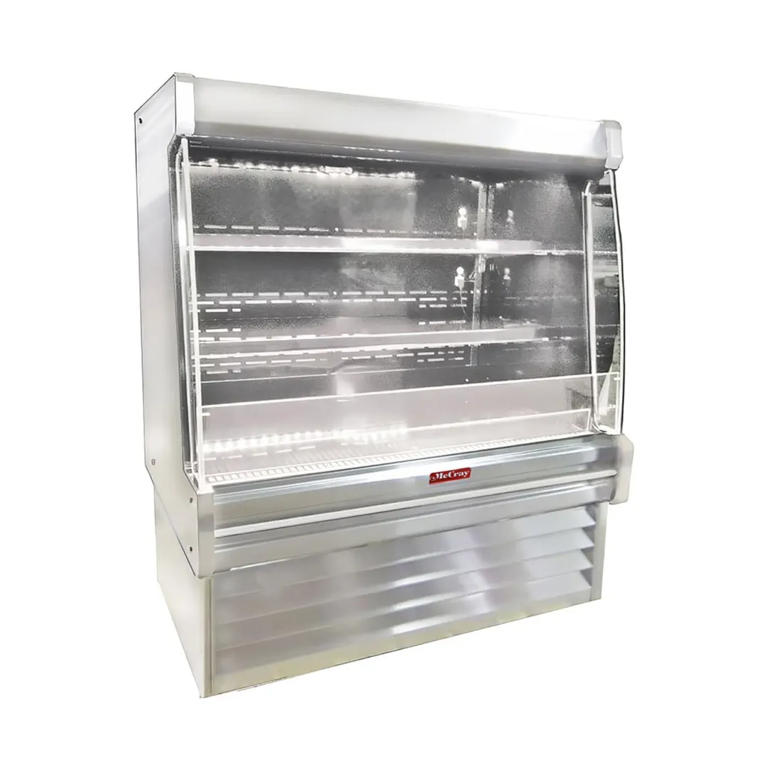 Howard-McCray SC-OM35E-4L-S-LED 51'' Vertical Packaged Meats Open Merhandiser, Stainless Steel, Self-Contained