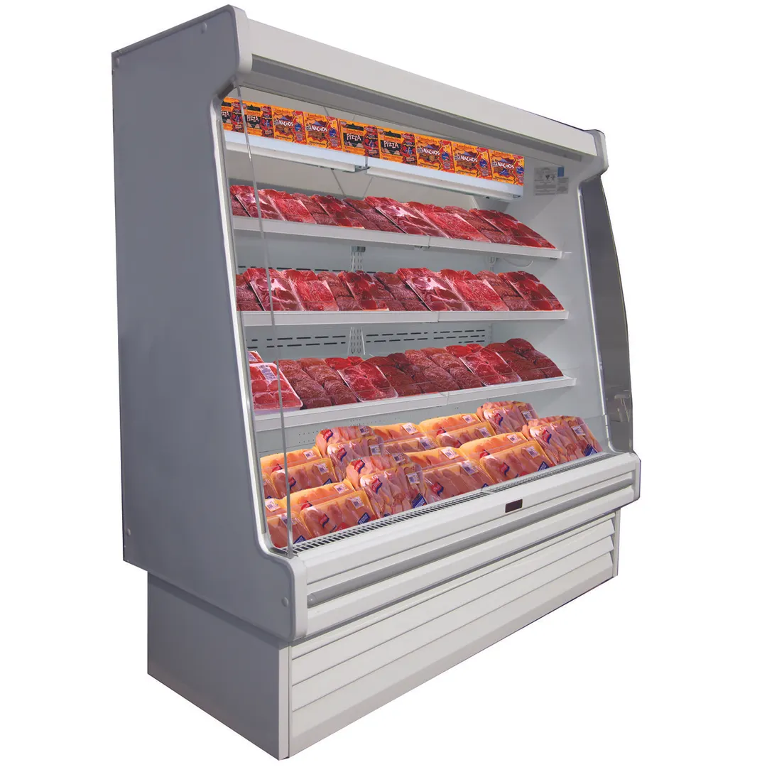 Howard-McCray SC-OM35E-4S-LED 51'' Vertical Packaged Meats Open Merhandiser in White, Self-Contained