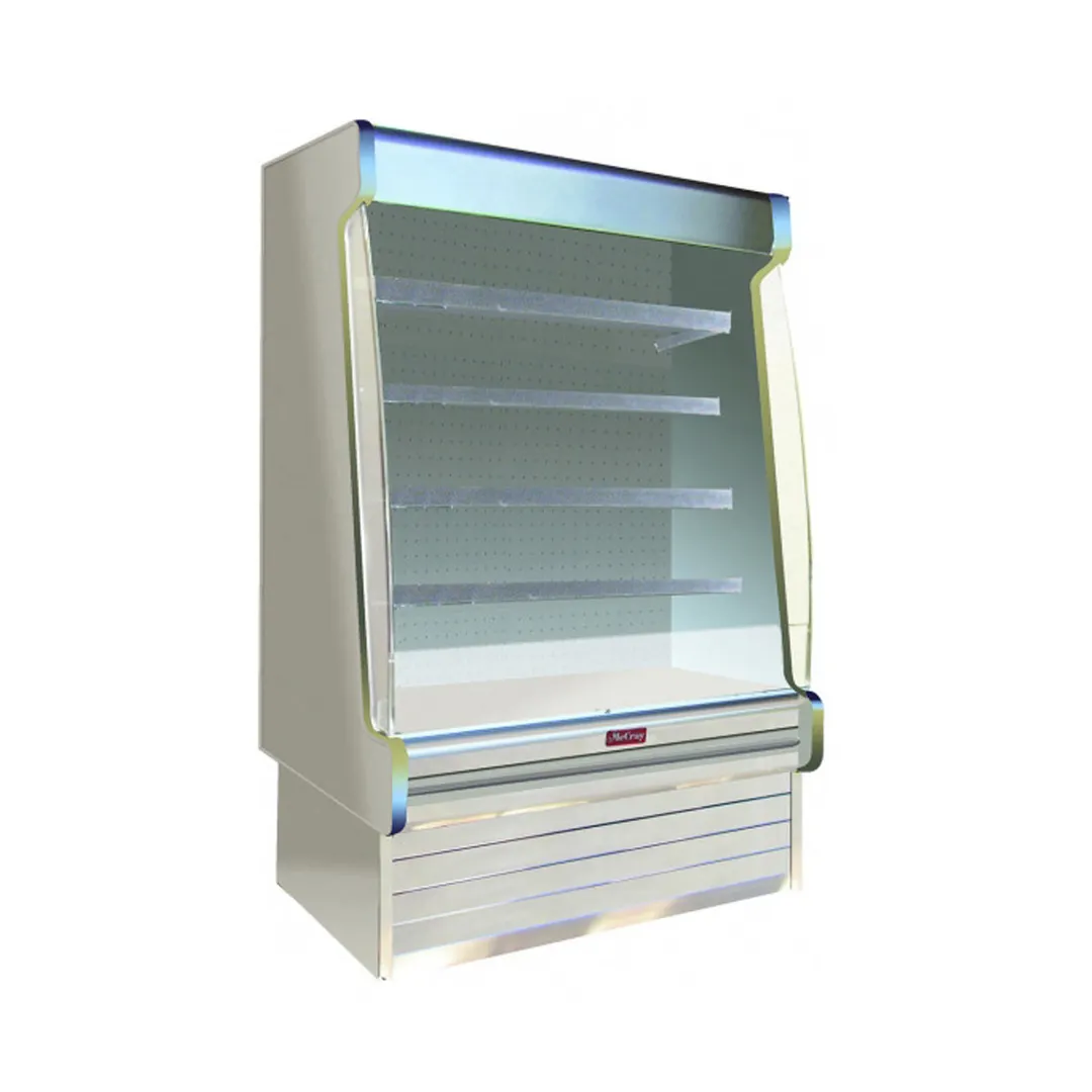 Howard-McCray SC-OM35E-5S-S-LED 63'' Vertical Packaged Meats Open Merhandiser, Stainless Steel, Self-Contained
