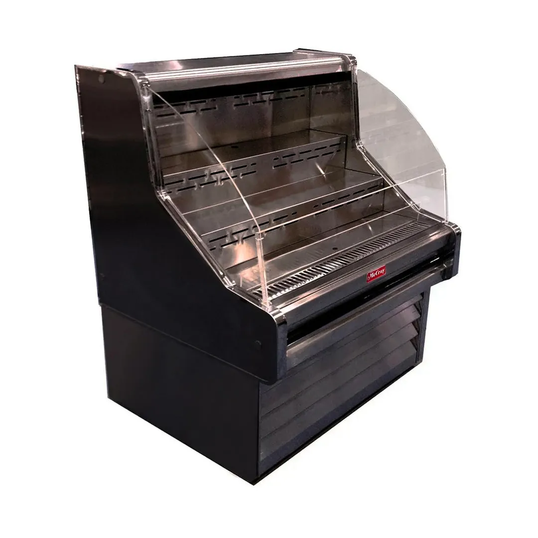 Howard-McCray SC-OS35E-3-B 39" Horizontal Impluse Open Merchandiser in Black, Self-Contained