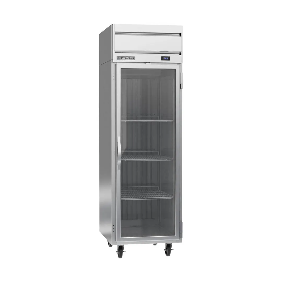 Beverage Air HR1HC-1G 26" 1-Section Reach-In Refrigerator w/ Glass Full Door, Top Mount, 1/4 hp, 22 cu. ft.