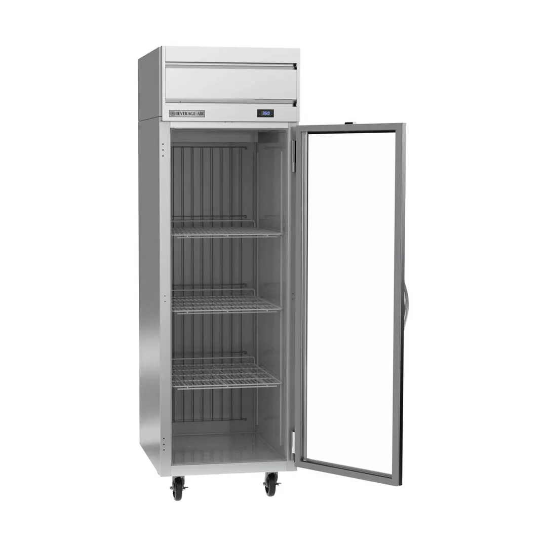 Beverage Air HR1HC-1G 26" 1-Section Reach-In Refrigerator w/ Glass Full Door, Top Mount, 1/4 hp, 22 cu. ft.