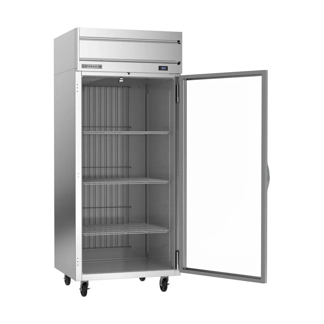 Beverage Air HRP1WHC-1G 35" 1-Section Reach-In Refrigerator w/ Glass Full Door, Top Mounted, 1/4 hp, 31 cu. ft.