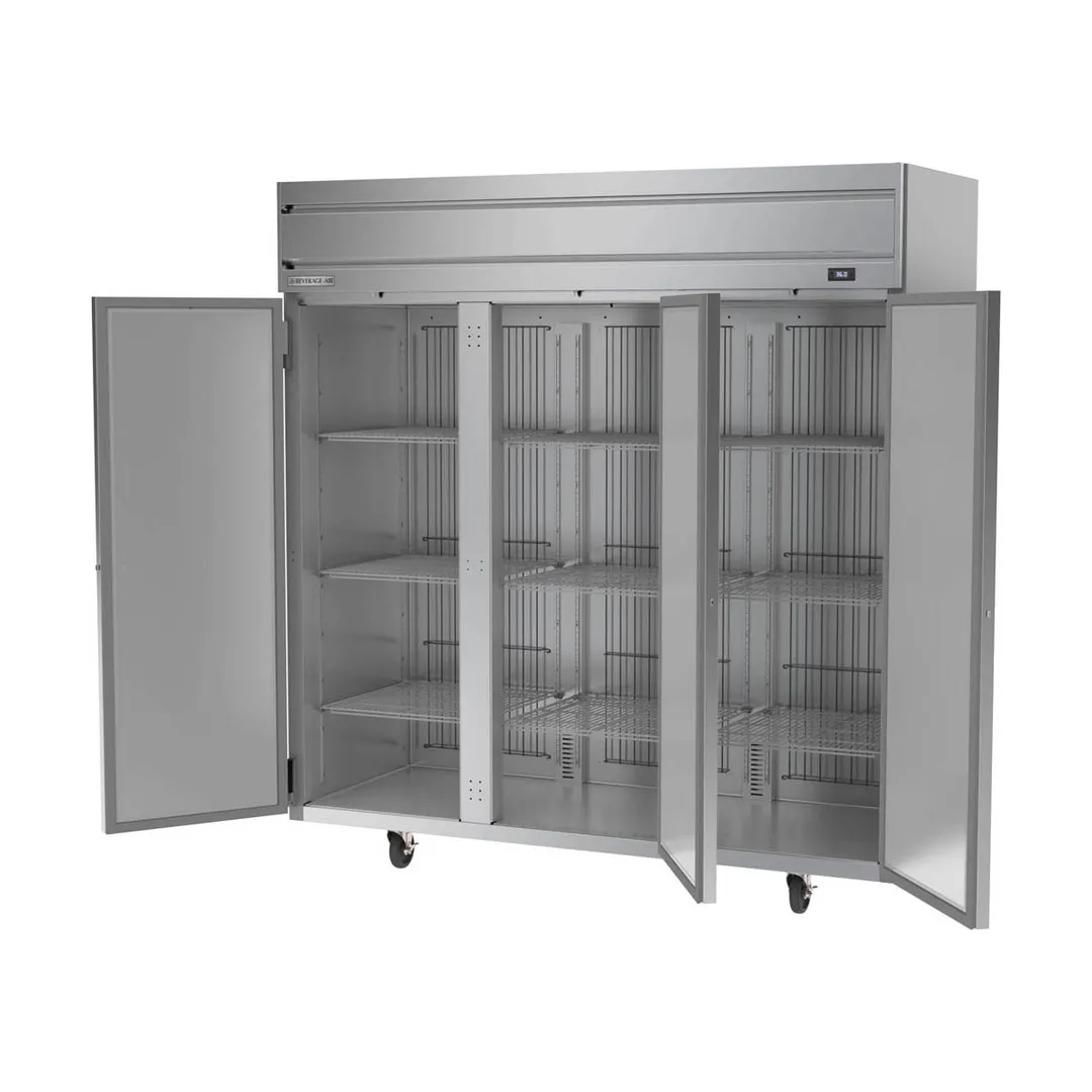 Beverage Air HRPS3HC-1S 78" 3-Section Reach-In Refrigerator w/ 3 Solid Full Doors, Top Mounted, 1/3 hp, 71.5 cu. ft.