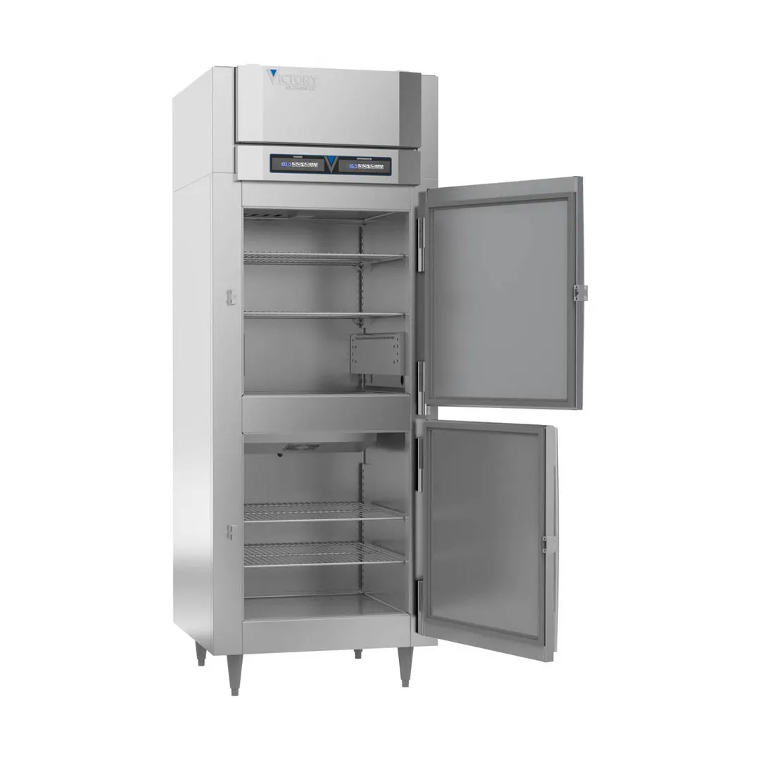 Victory HRS-1D-S1-EW-HD-HC 1-Section 2-Door Half-Size Hinged Dual Temp Holding Cabinet 20 Cu Ft