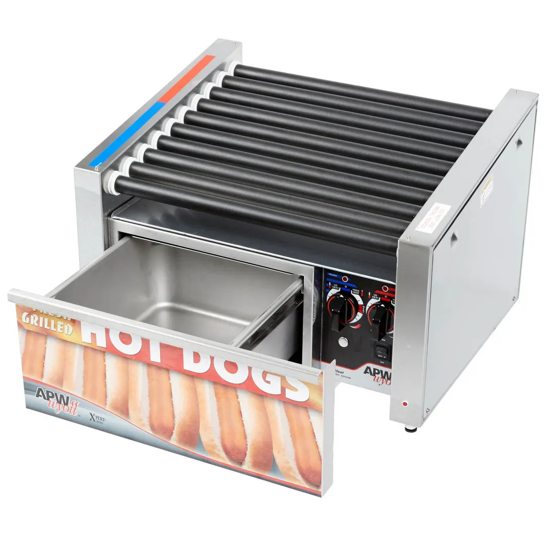 APW Wyott HRS-31 23" HotRod Hot Dog Grill w/ Infinite Controls, 11 Tru-Turn Rollers