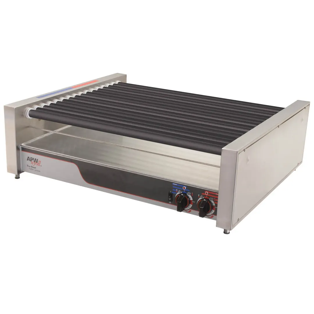 APW Wyott HRS-75 34" HotRod Hot Dog Grill w/ Infinite Controls, Tru-Turn Rollers