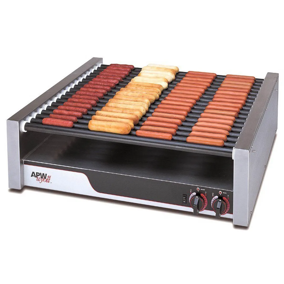APW Wyott HRS-75 34" HotRod Hot Dog Grill w/ Infinite Controls, Tru-Turn Rollers