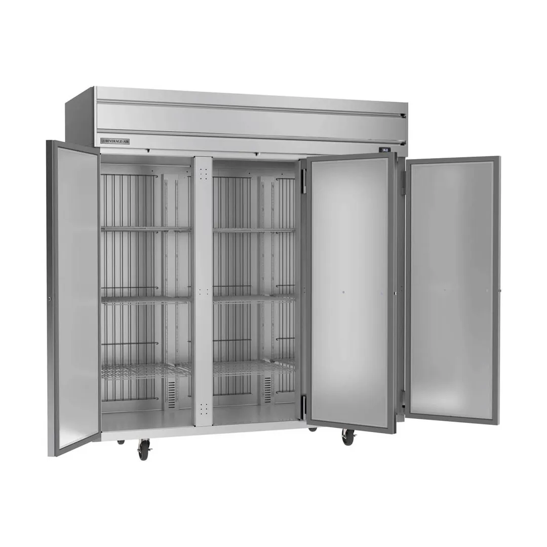Beverage Air HRS3HC-1S 78" 3-Section Reach-In Refrigerator w/ 3 Solid Full Doors, Top Mounted, 1/3 hp, 71.5 cu. ft.
