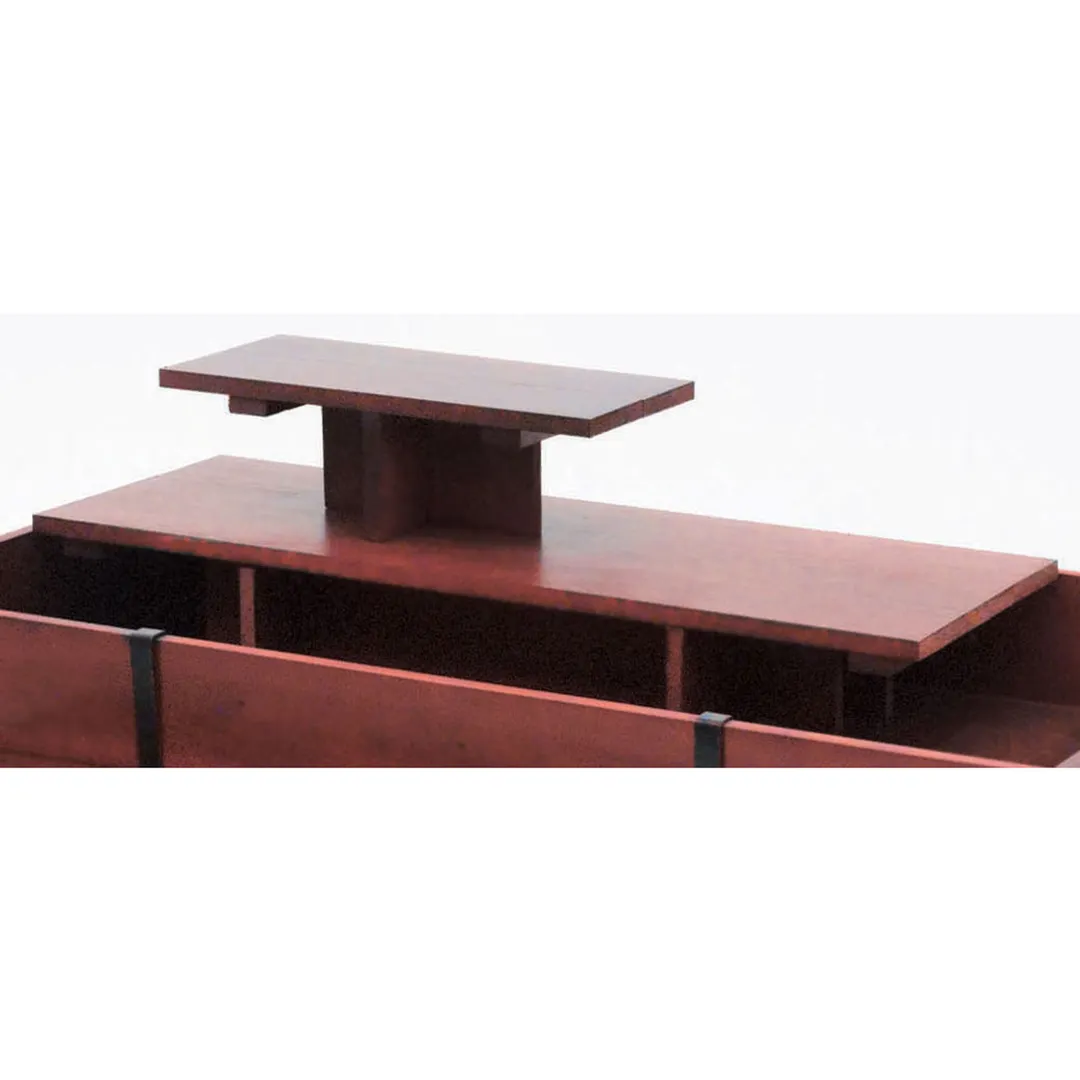 Hubert 10275 Riser Set - 2‑Piece For Mahogany Cart #99841, 40" x 16" x 12"H Poplar, Mahogany