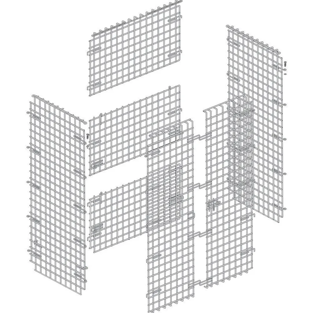 Hubert 10874 Flint Steel Mobile Security Enclosure Kit Only - 36"L x 24"W x 63"H