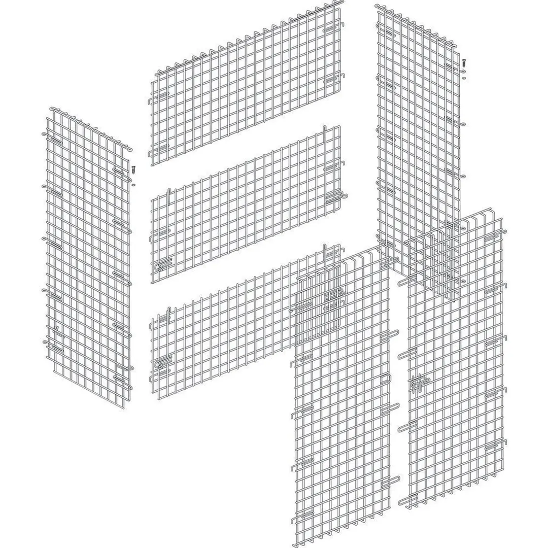 Hubert 12401 Flint Steel Mobile Security Enclosure Kit Only - 48"L x 24"W x 63"H
