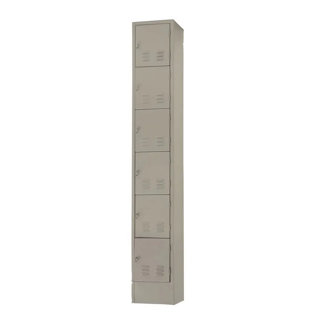 Hubert 14491 6-Tier Storage Locker w/ Louvered Vents - 12" X 18" X 72"H