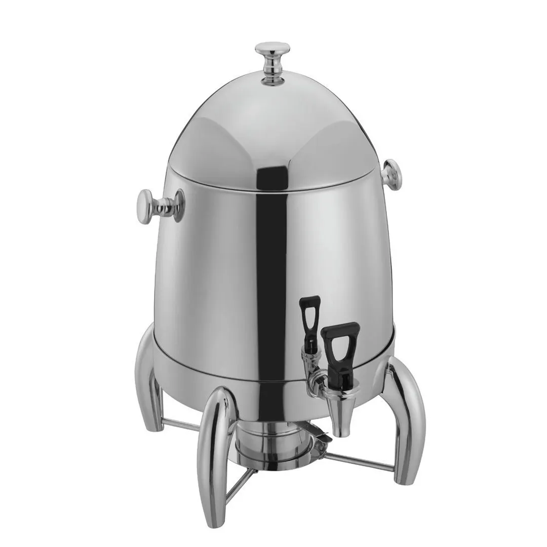 Hubert 16493 Coffee Urn - 3.2 Quart (11-12 Qt) Steel 13-3/4"x11-4/5"x19-1/2" Tap, Knobs, Fuel Holder