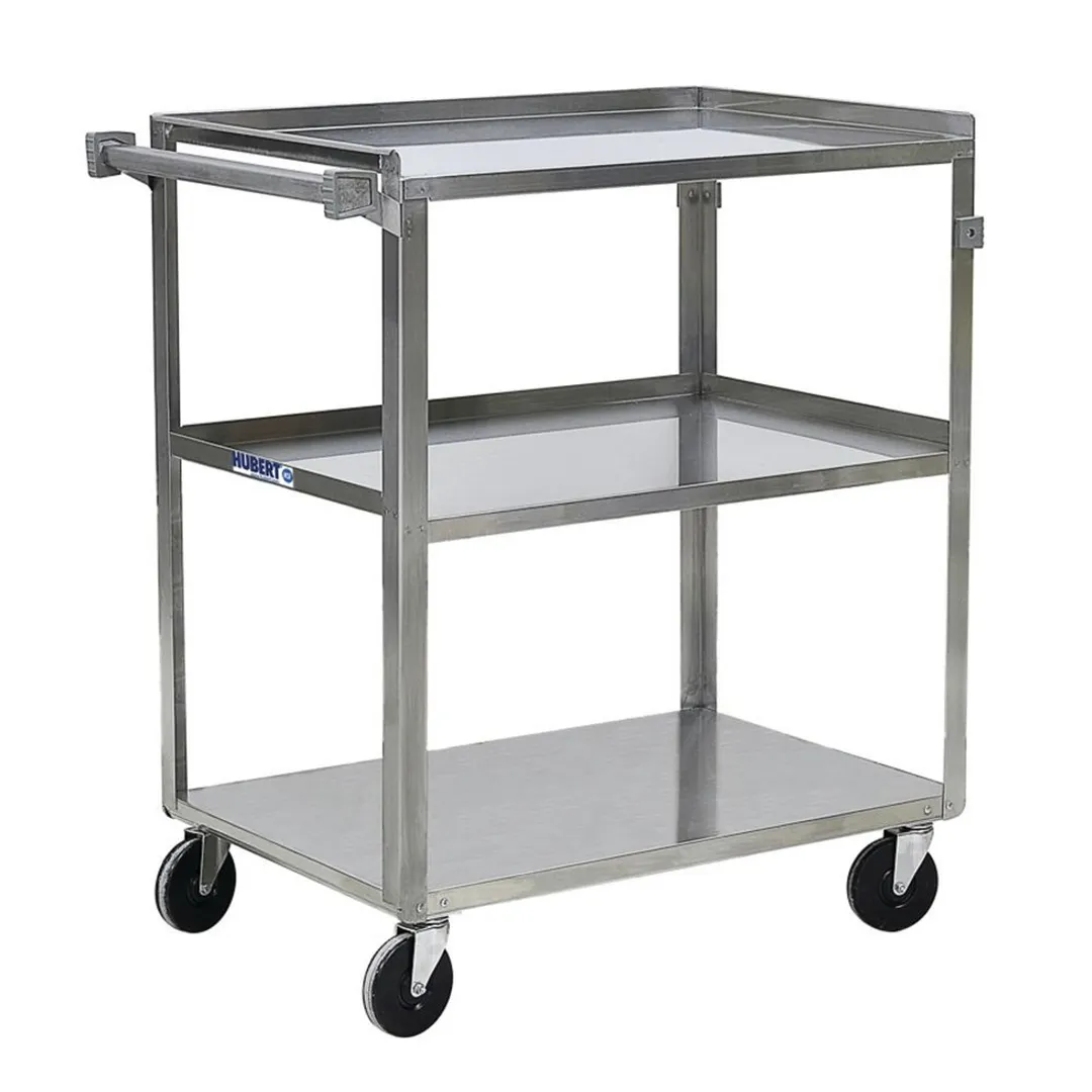 Hubert 21170 3-Shelf Stainless Steel Utility Cart - 30-3/4" x 18-2/5" x 33"