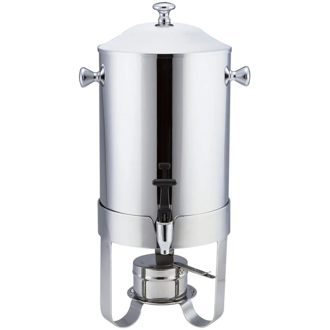 Hubert 24492 Coffee Urn - 1-4/5 Gallon 7-8 qt Stainless Steel Polished, Built-In Canned-Heat Holder