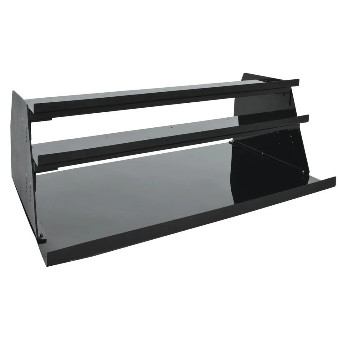 Hubert 25833 Rectangular Black ABS/Painted Aluminum Merchandising Rack - 24" x 29-3/4" x 13"