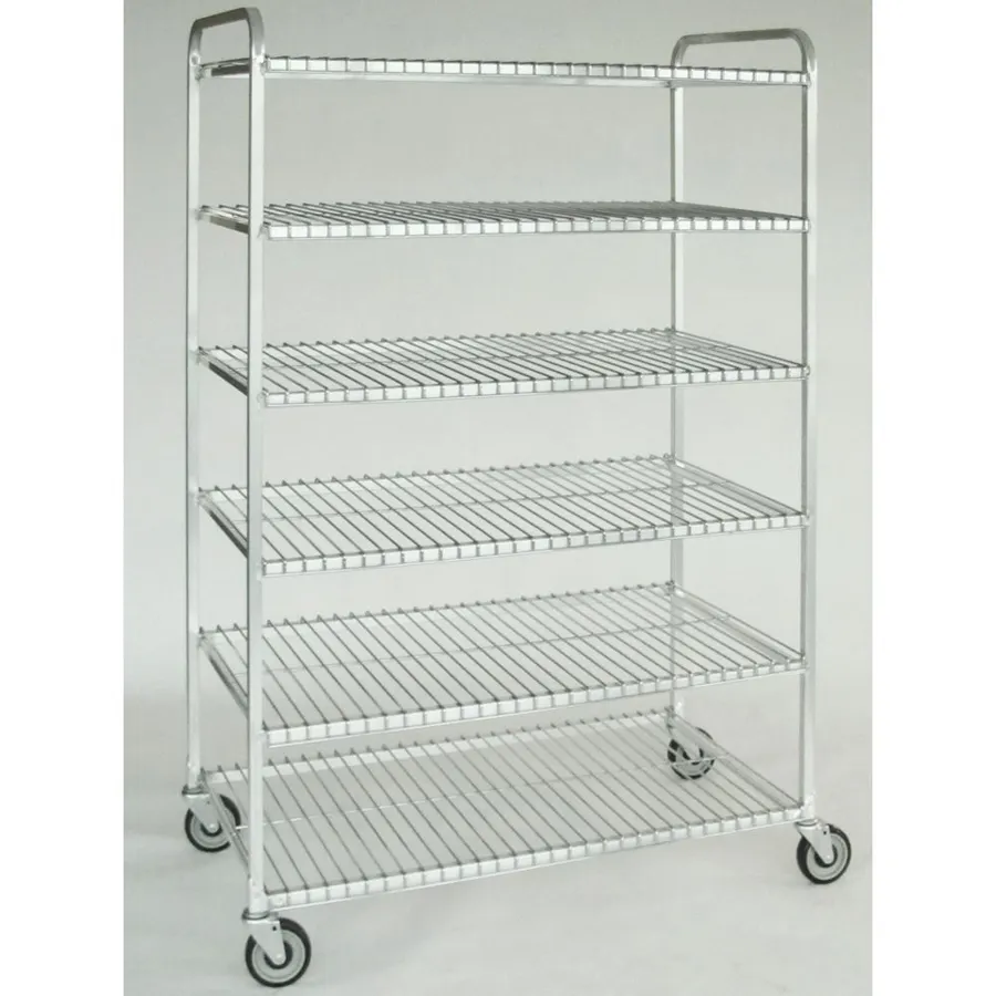 Hubert 38430 Mobile Cooling & Drying Rack with 6-Tier and 800 lb. Capacity, Aluminum