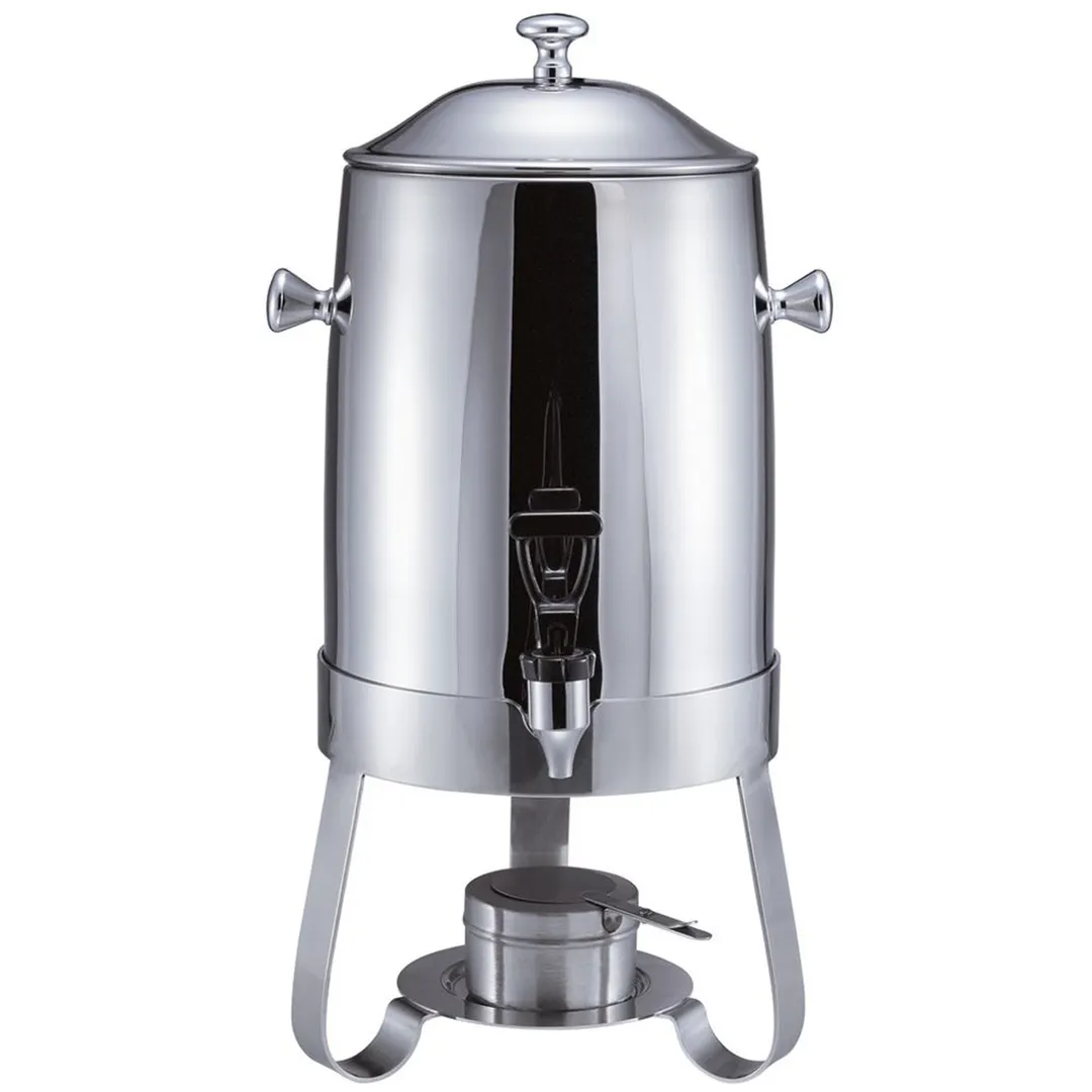 Hubert 39028 Coffee Urn, 2 Gal (7-8 qt), 11-13/16" x 9-7/16" x 21-1/4" Stainless Steel Holder Knobs