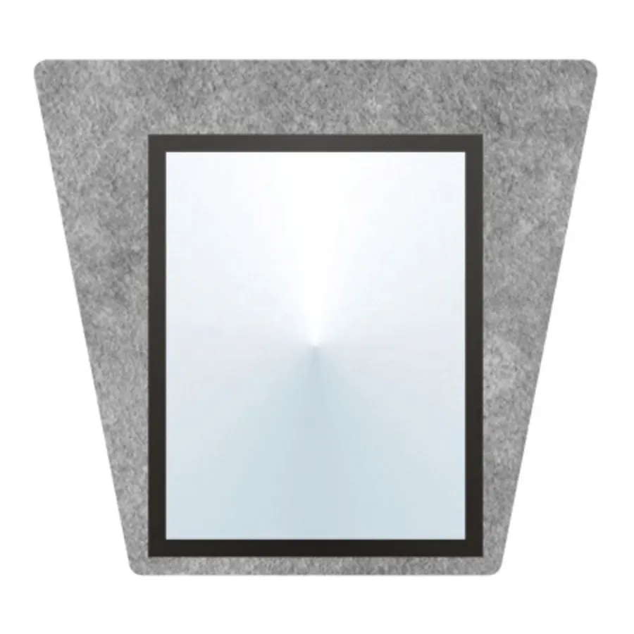 Hubert 40451 Menu Board - 1-Pocket 16" x 15"H Wall-Mount Holds 1 8-1/2" x 11"H Insert Sintra Stone