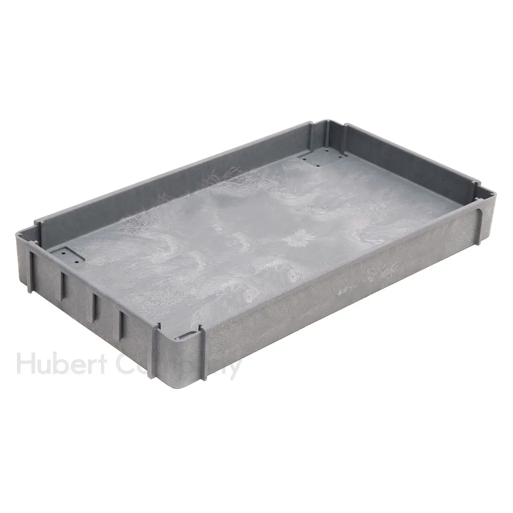 Hubert 42444 Grey Plastic Rectangular Large Cart Middle Shelf - 38" x 26" x 3"H