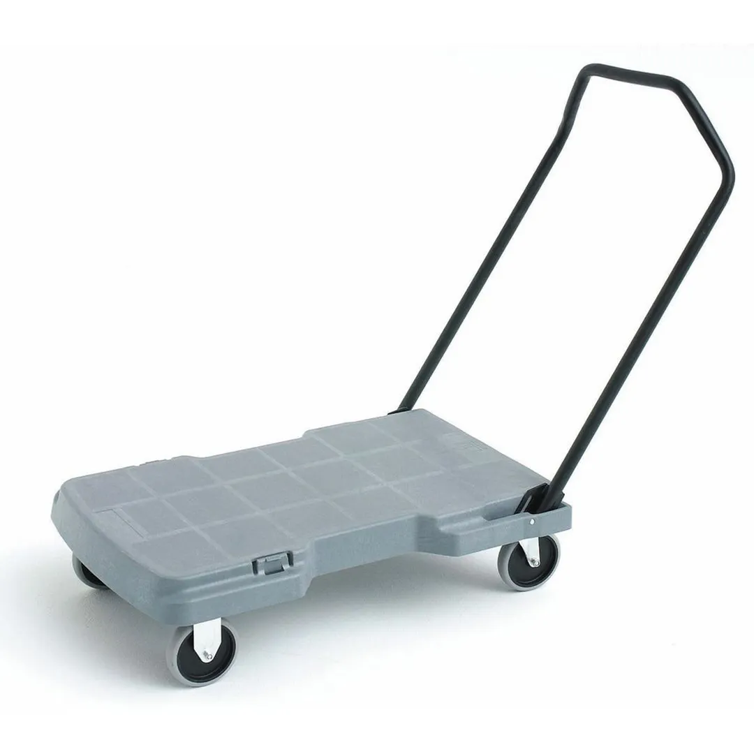 Hubert 44225 Platform Utility Truck, 32x20.5x8.25, 400 lb, HDPE, Black/Grey, Folding Steel Handle