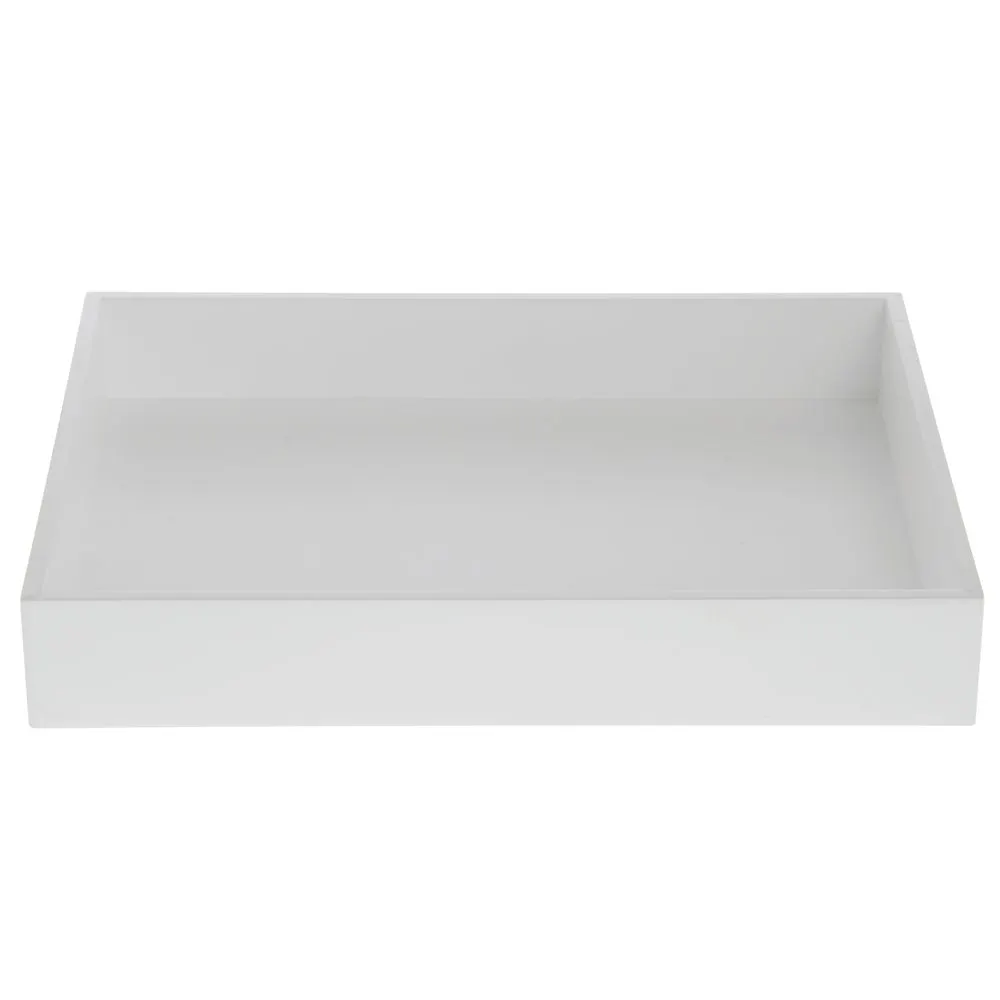 Hubert 46806 Boutique Display Tray - 12-3/4" L x 9-1/2" W x 2-1/4" H, White MDF for Bakery Display