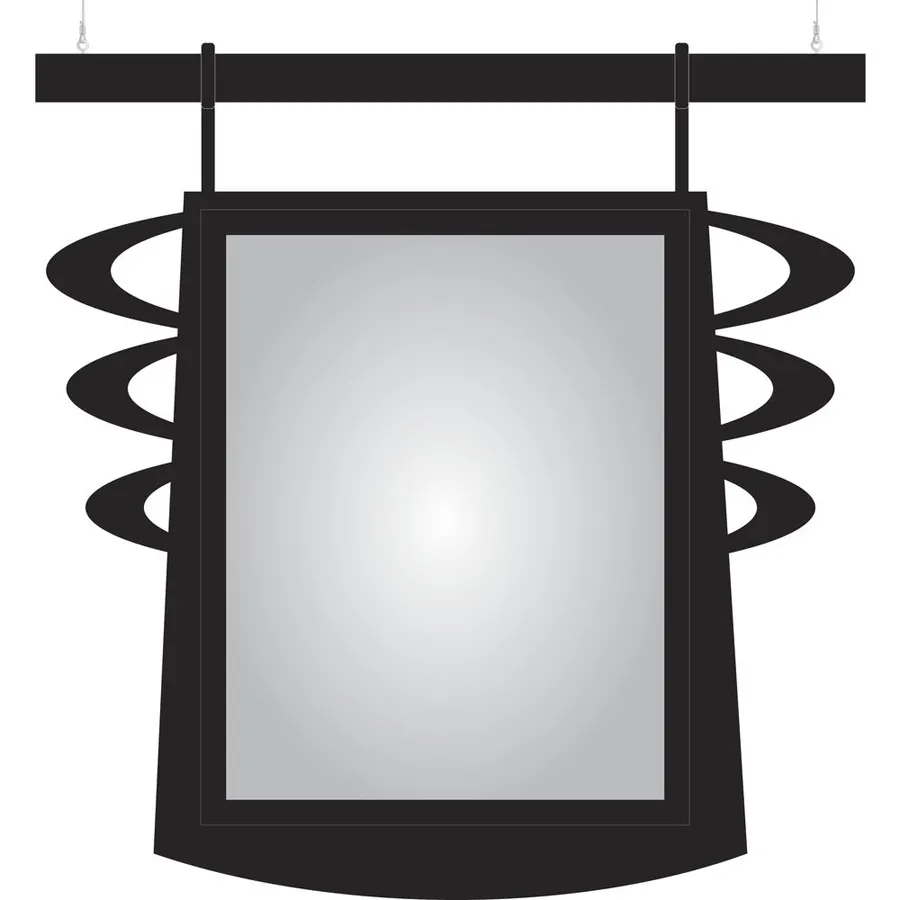 Hubert 46911 1-Pk Hang Menu Board 17"x14-1/2" Holds 8-1/2"x11" Insert Sintra Black Clear Mag Cover
