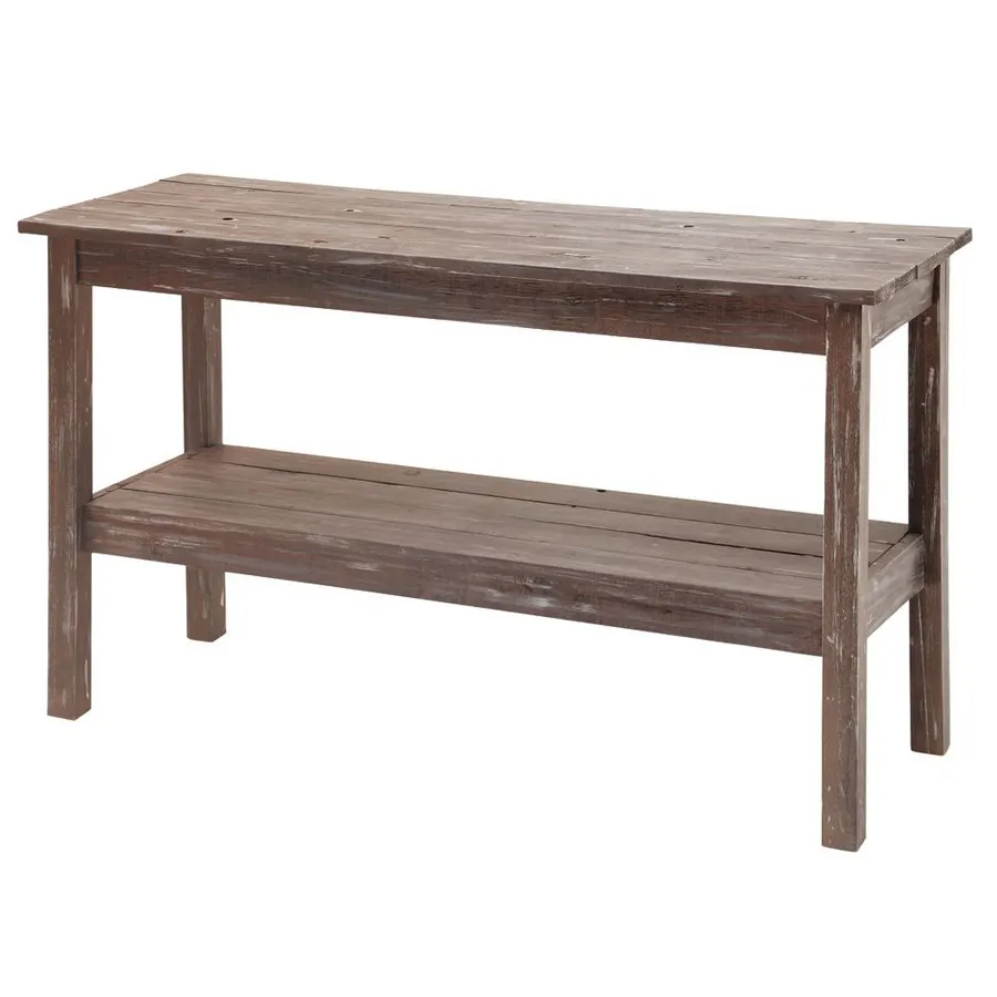 Hubert 48854 Display Table – Large Produce Display, 48½" x 17¾" x 19" Pine Wood, Brown
