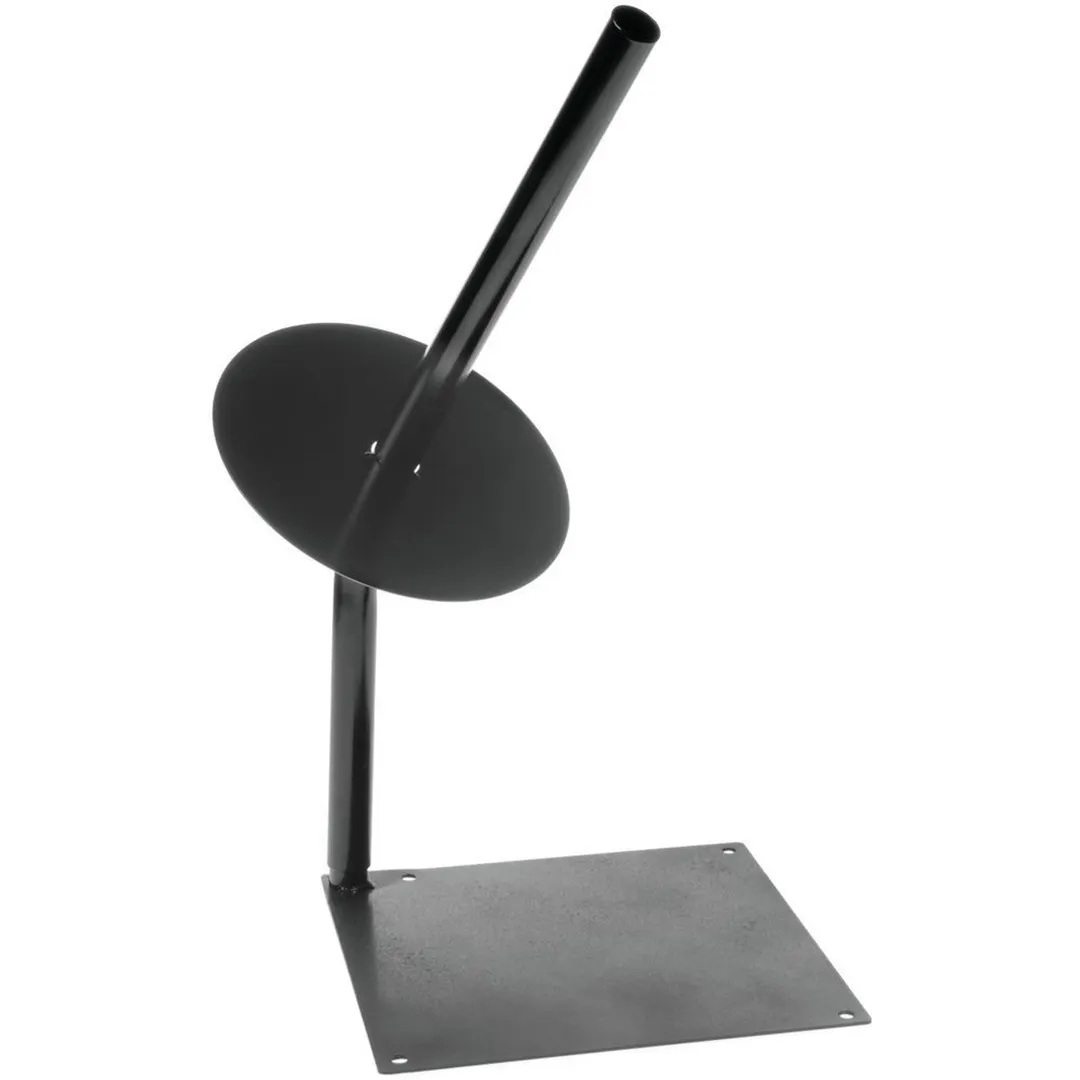 Hubert 52605 Bag Holder, Corner, 10" Base x 27" H, 8" Dia Disk, Height 20-1/2"‑25", Black Metal