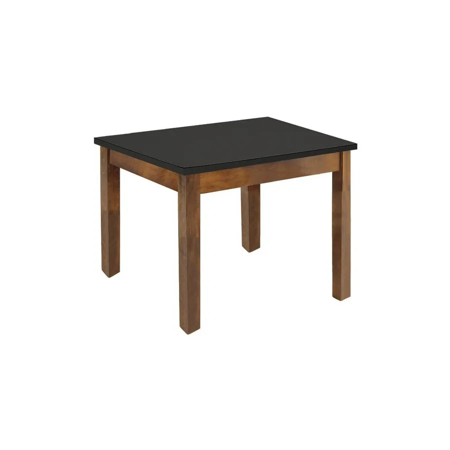 Hubert 58345 Rectangular Nesting Table, 24" x 20", Formica Laminate Plywood Top, Poplar Wood Frame, Oak/Black Two-Tone