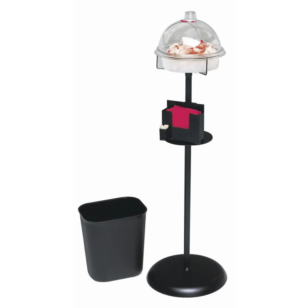 Hubert 58976 Demo Stand Kit, 14" Dia. X 45"H Overall, Acrylic/Powder-Coated Metal, Black