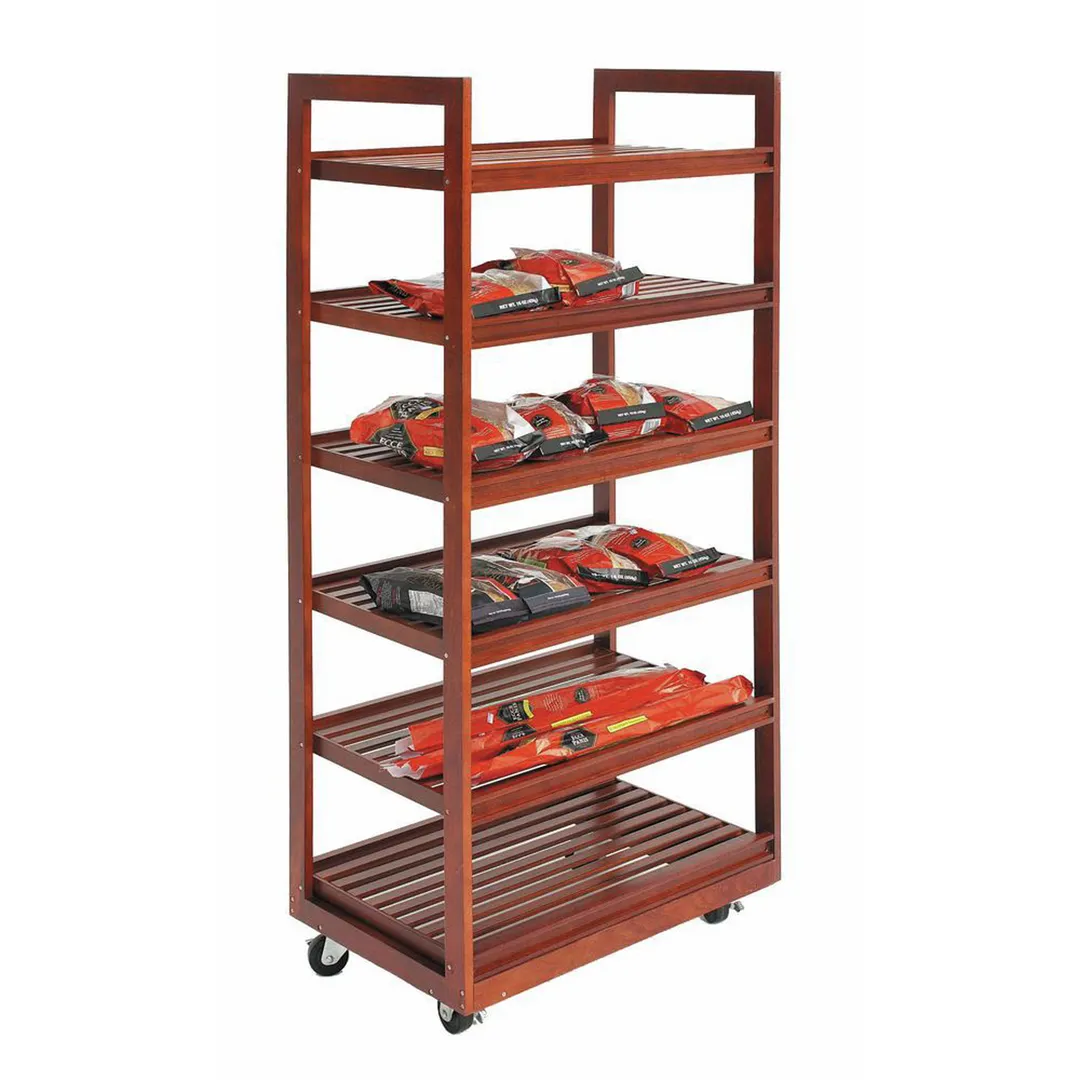 Hubert 60376 Bakery Cart, 6-Shelf, 31" X 20"X 68"H, Rectangular, Flat Shelves