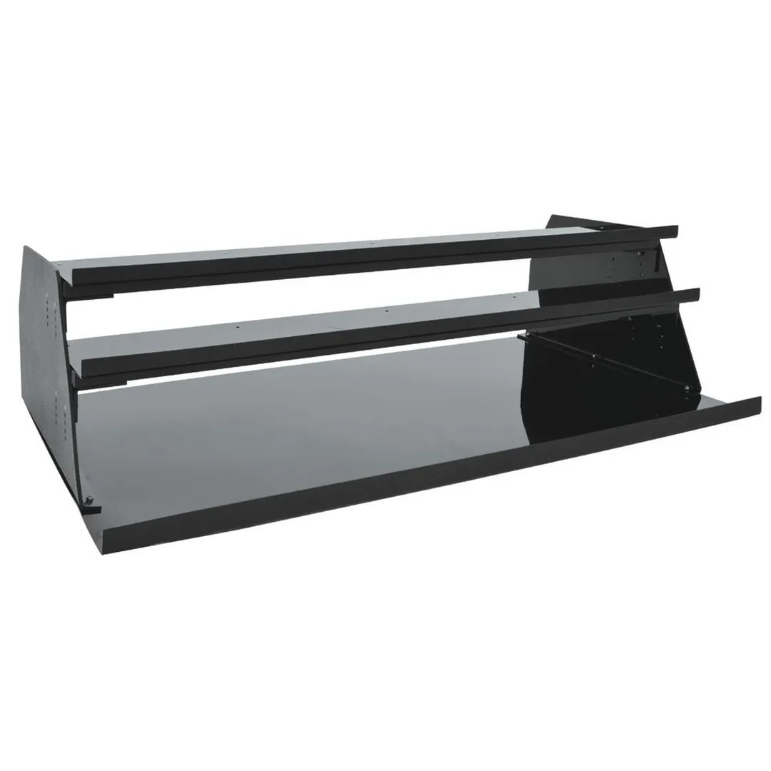 Hubert 64098 Rectangular Black ABS/Painted Aluminum Merchandising Rack - 48" x 29 3/4" x 13"