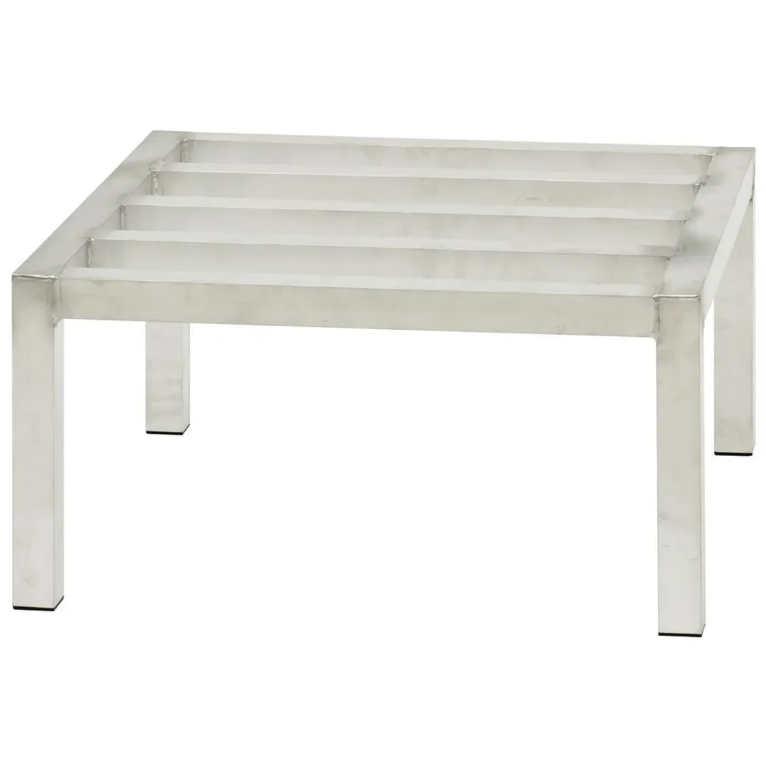 Hubert 73697 NSF 1500 lb. Square Aluminum Dunnage Rack - 24" x 24" x 12"H