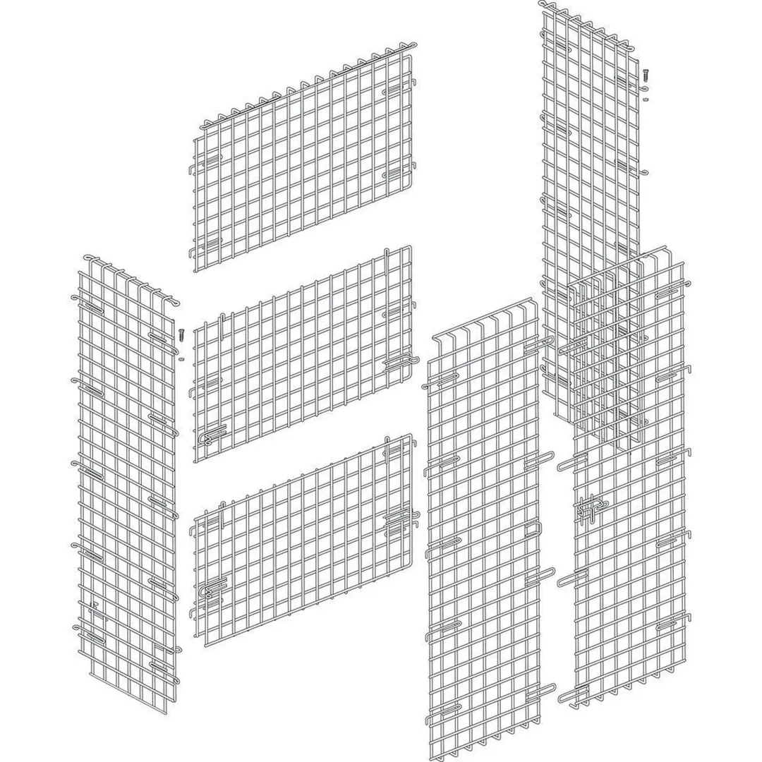 Hubert 74577 Flint Steel Mobile Security Enclosure Kit Only - 36"L x 18"W x 63"H