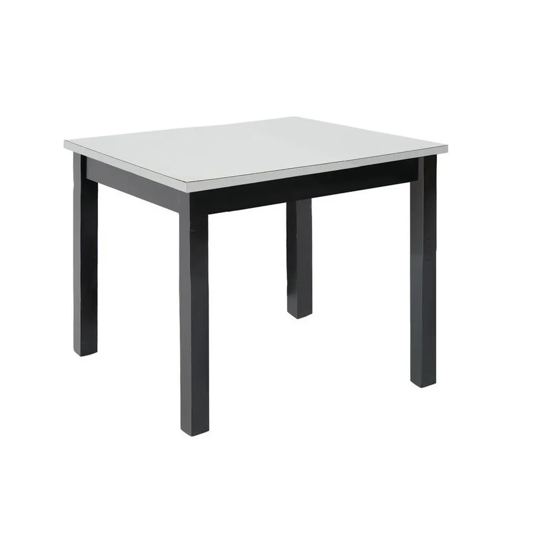 Hubert 78354 Rectangular Nesting Table, 32" x 16" x 24"H, Poplar Wood, Ebony Frame/Metallic Top