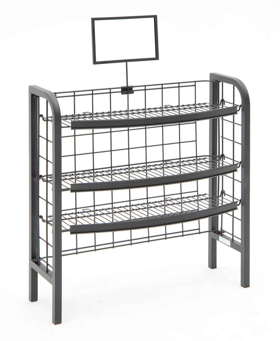 Hubert 81829 Hubert® Wire Black 3-Shelf Floor Stand - 32"L X 12"W X 32"H